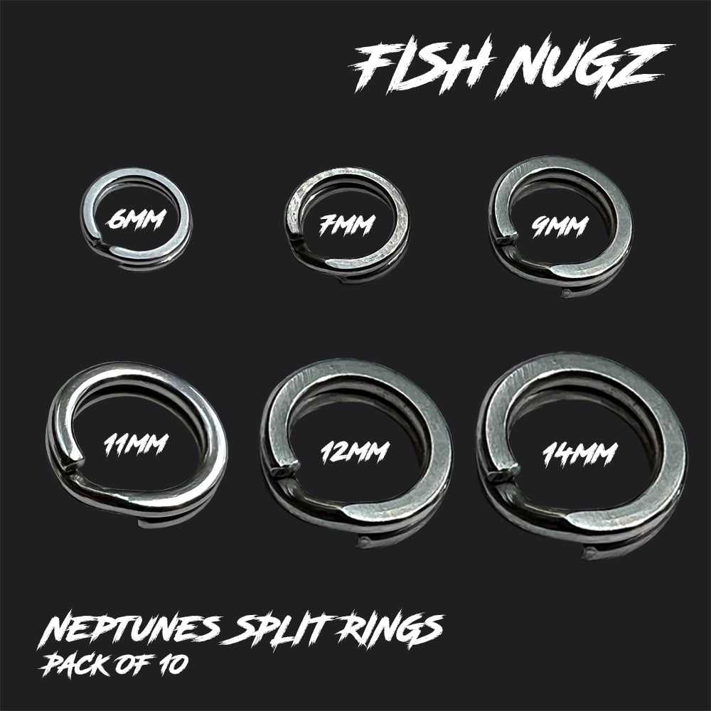 Fish Nugz Neptunes Split Rings for Fishing Jigs and Lures