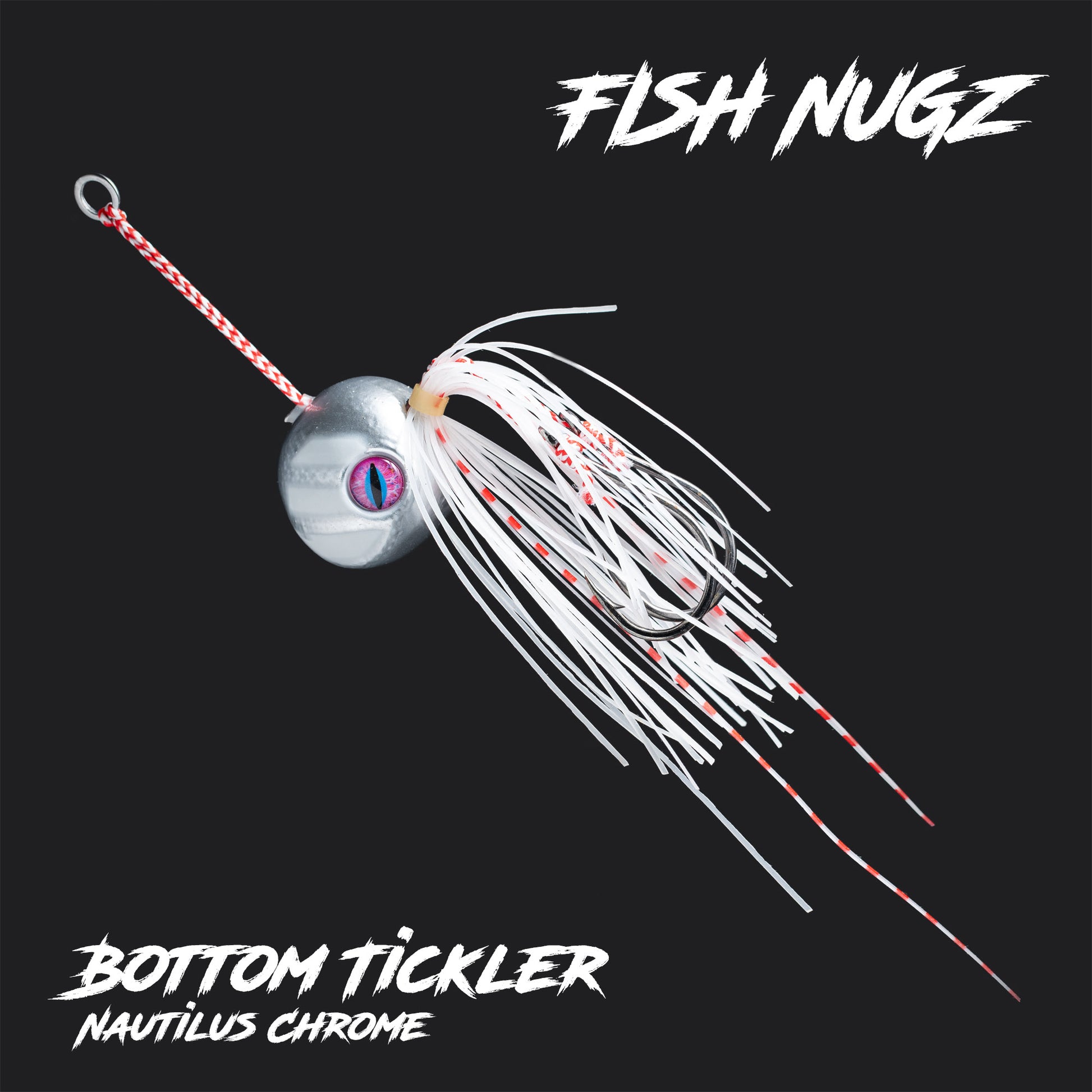 Fish Nugz Bottom Tickler Kabura Jig - Nautilus Chrome Colour