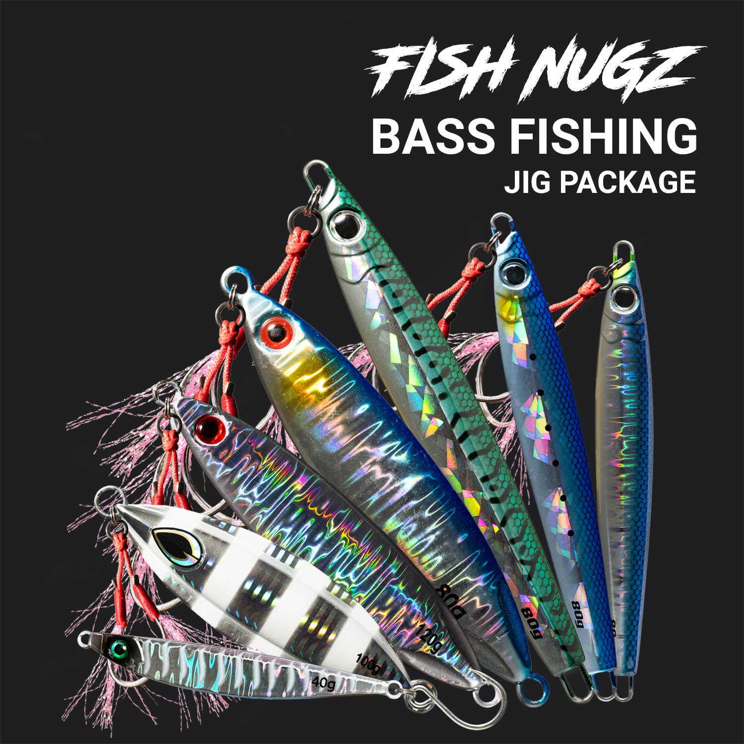 Fish Nugz Bass Fishing Jig Package - Start Catching Bass On Jigs