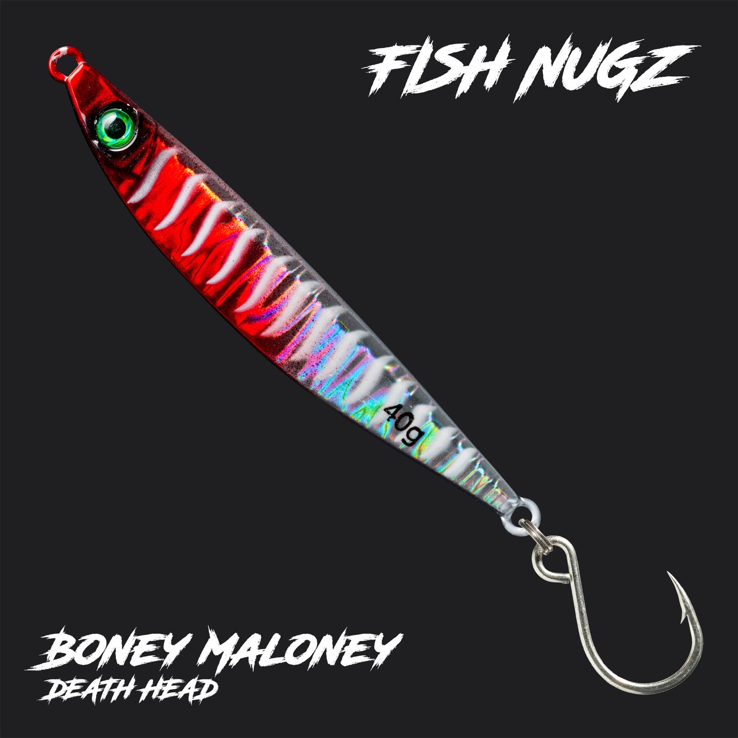 Fish Nugz Boney Maloney Casting Jig - Death Head Colour