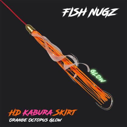 Fish Nugz Heavy Duty Kabura Skirt - Orange Octopus Glow