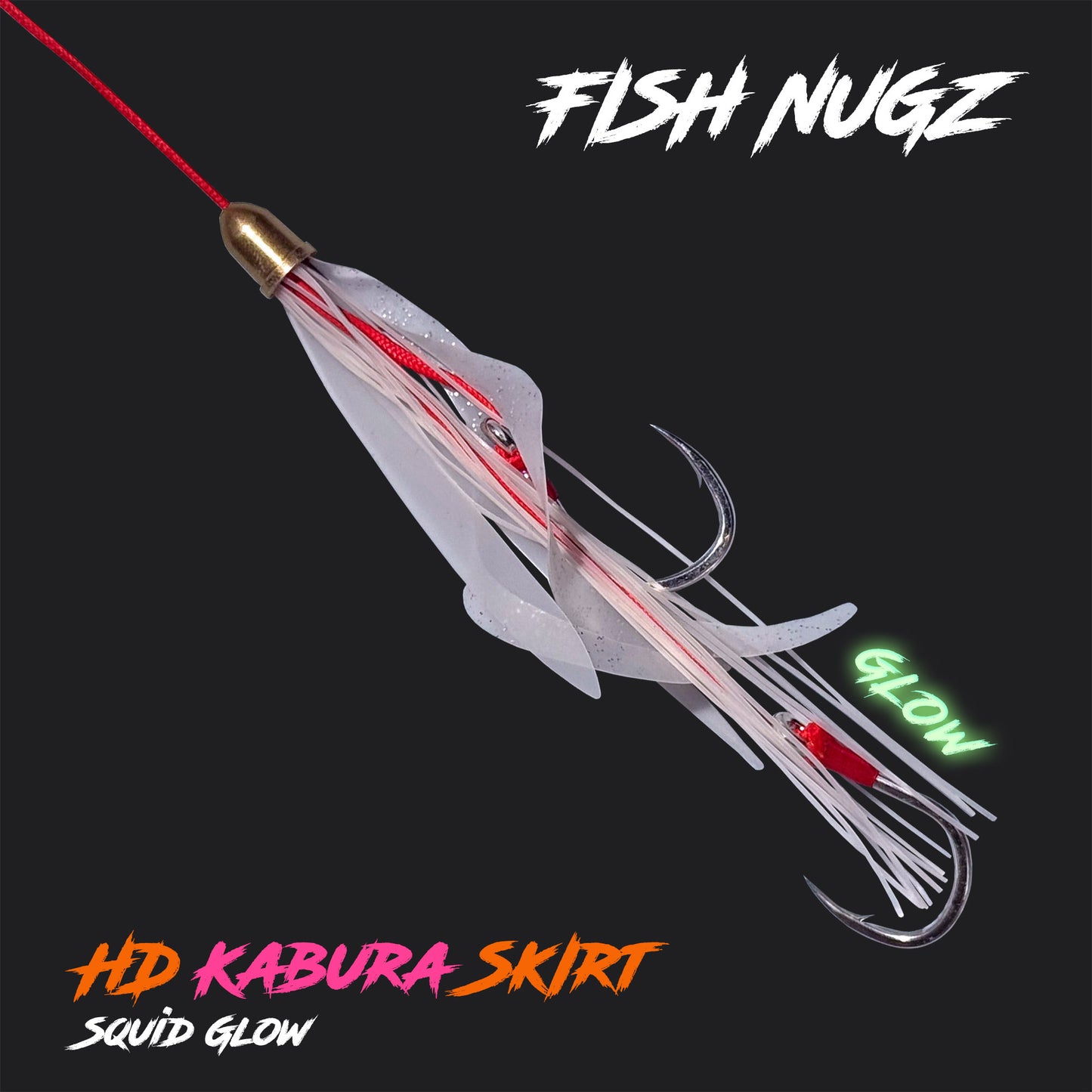 Fish Nugz Heavy Duty Kabura Skirt - Glow Squid