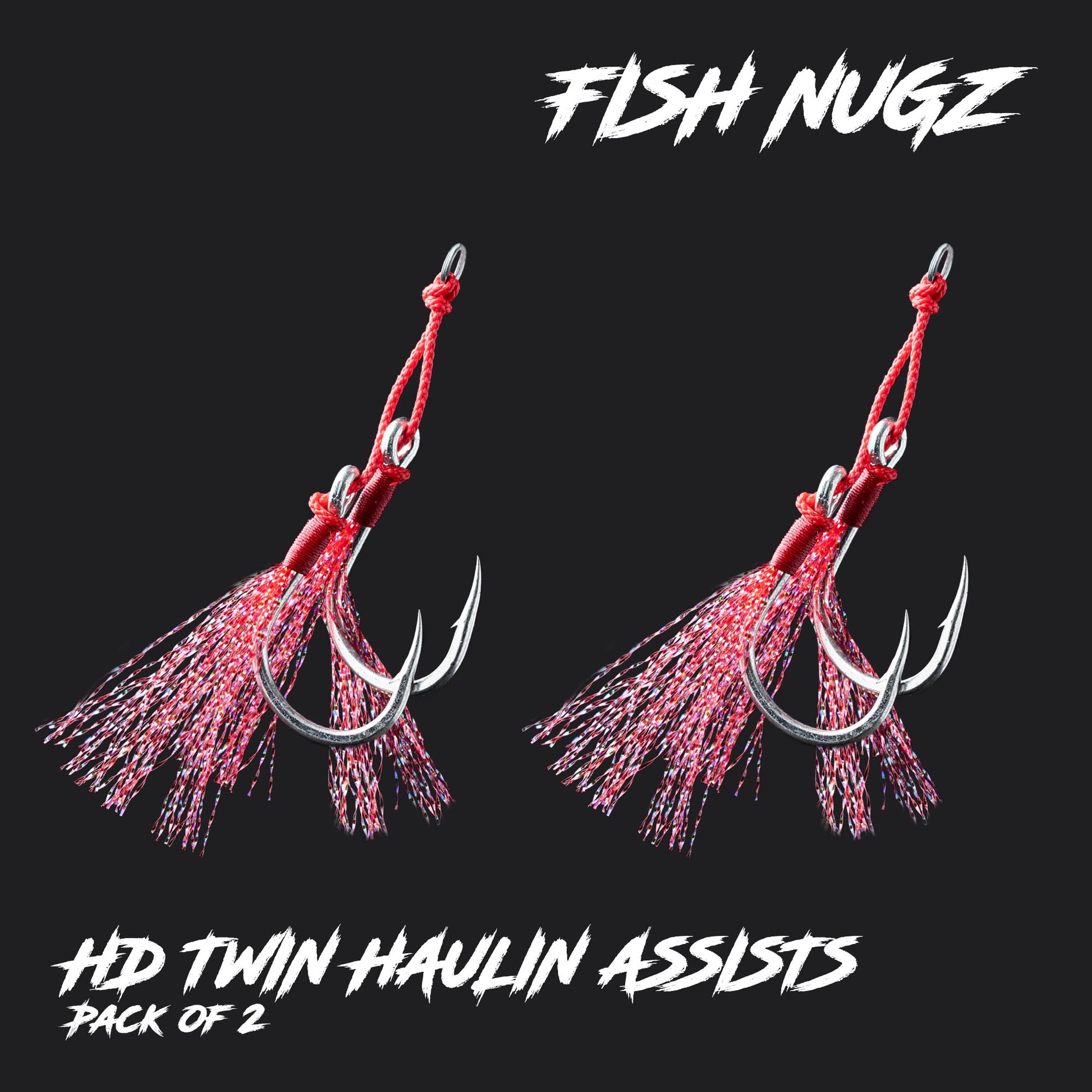 Fish Nugz HD Twin Haulin Assist Hooks for Fishing Jigs