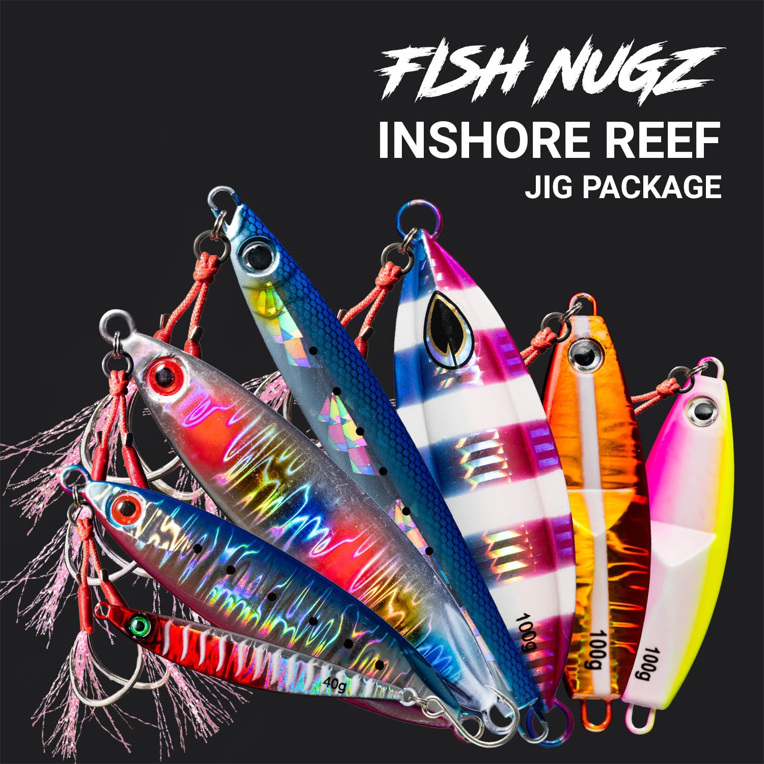 Fish Nugz Inshore Reef Jig Package - Starter Jig Fishing Bundle – Wild ...