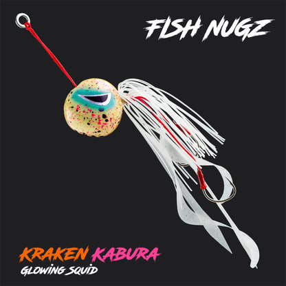 Fish Nugz Kraken Kabura Jig in Glowing Squid colour