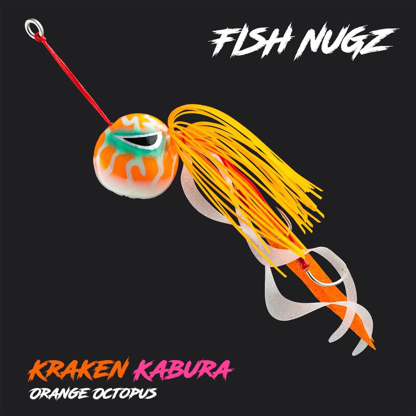 Fish Nugz Kraken Kabura Jig in Orange Octopus colour