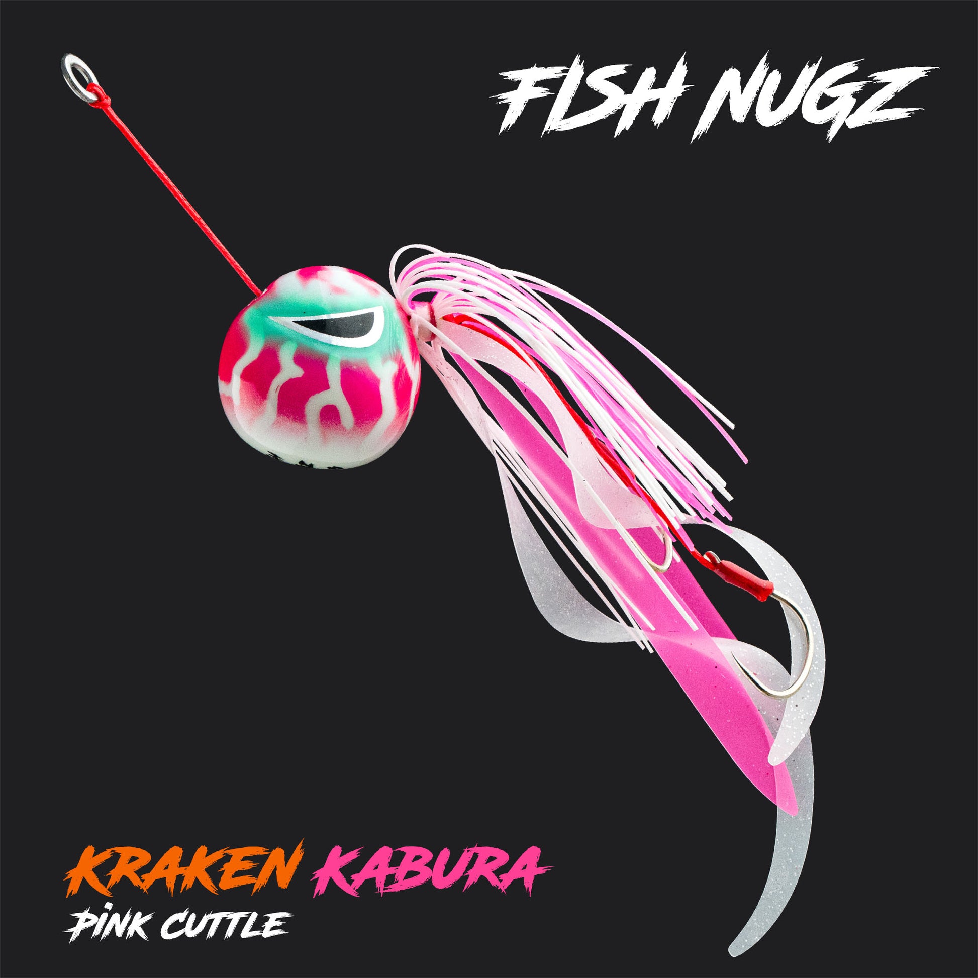Fish Nugz Kraken Kabura Jig in Pink Cuttle colour
