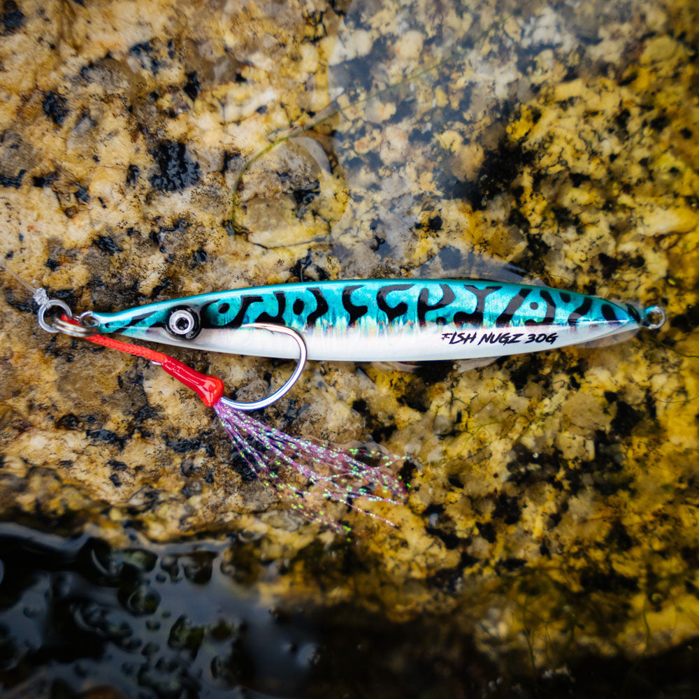 Fish Nugz Slayer Cast Jig rigged with an Assist Hook