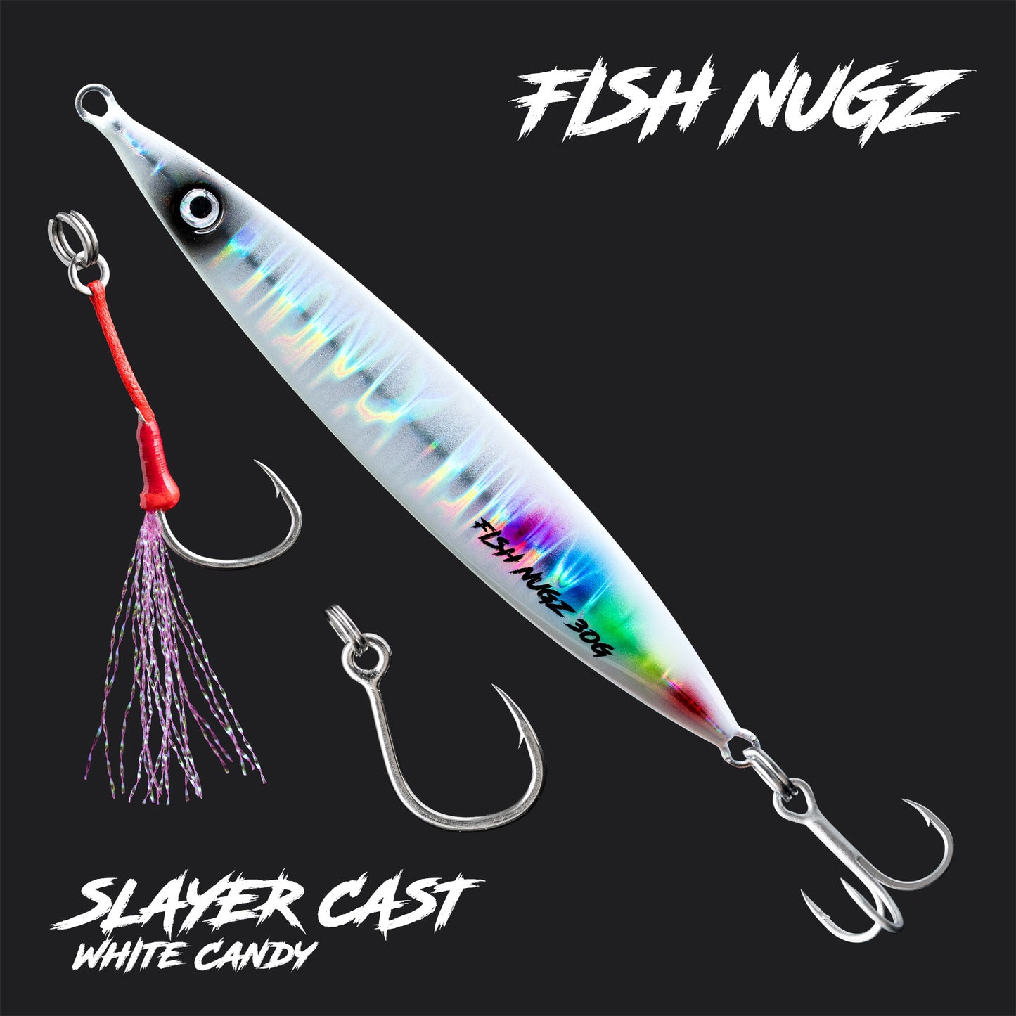 Fish Nugz Slayer Cast Jig - White Candy colour
