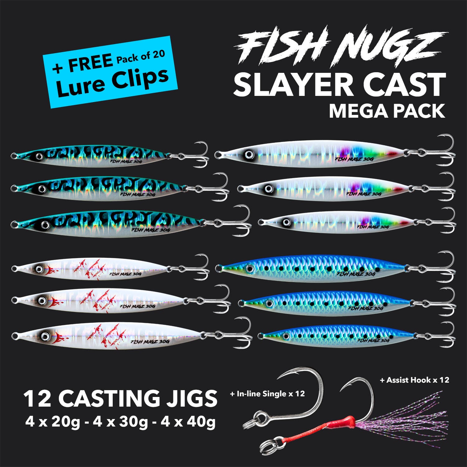 Fish Nugz Slayer Casting Jig Package – Wild Seas Fishing