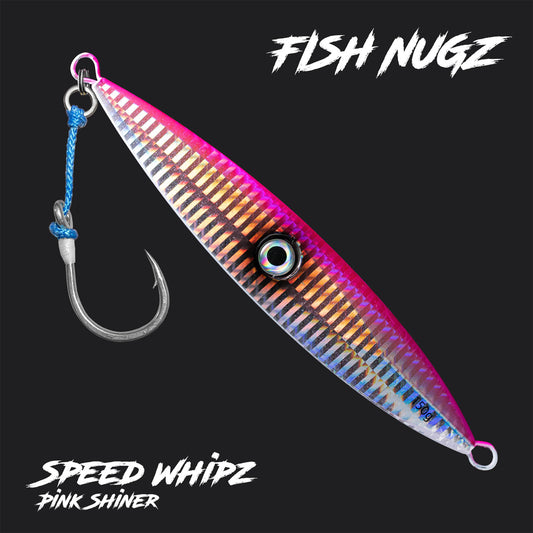 Fish Nugz Speed Whipz Jig in Pink Shiner Colour
