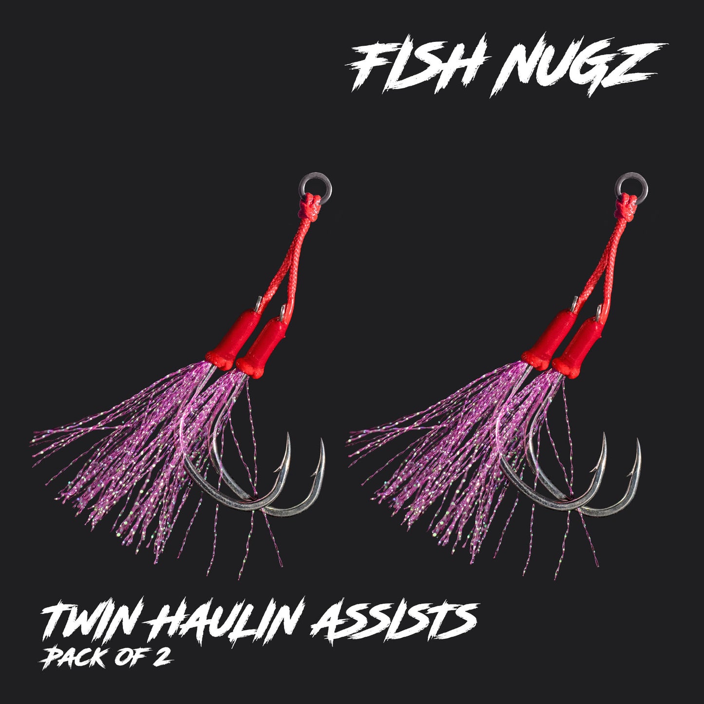 Fish Nugz Twin Haulin Assist Hooks for Fishing Jigs