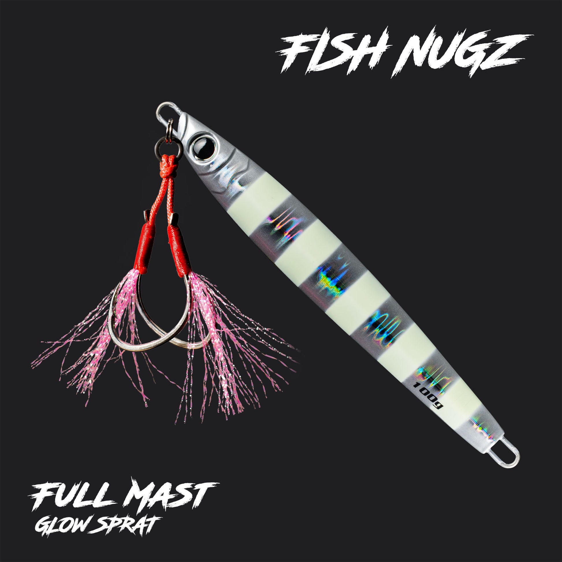 Fish Nugz Full Mast Jig in Glow Sprat Colour