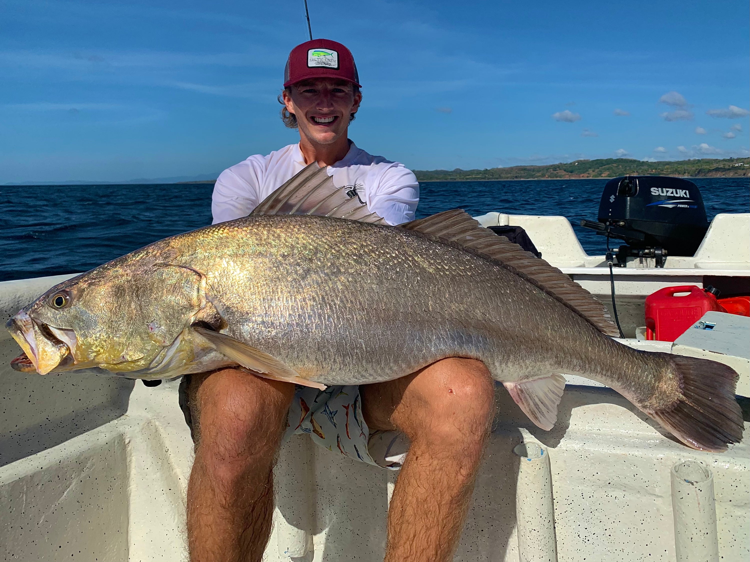 Kieren with a Corvina caught in Panama