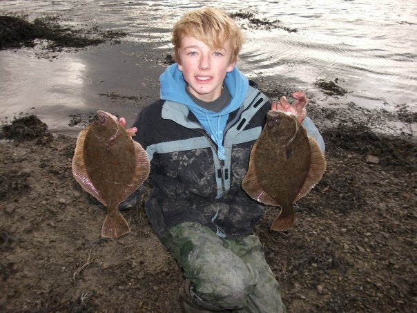 Flounder caught from the shore by Kieren