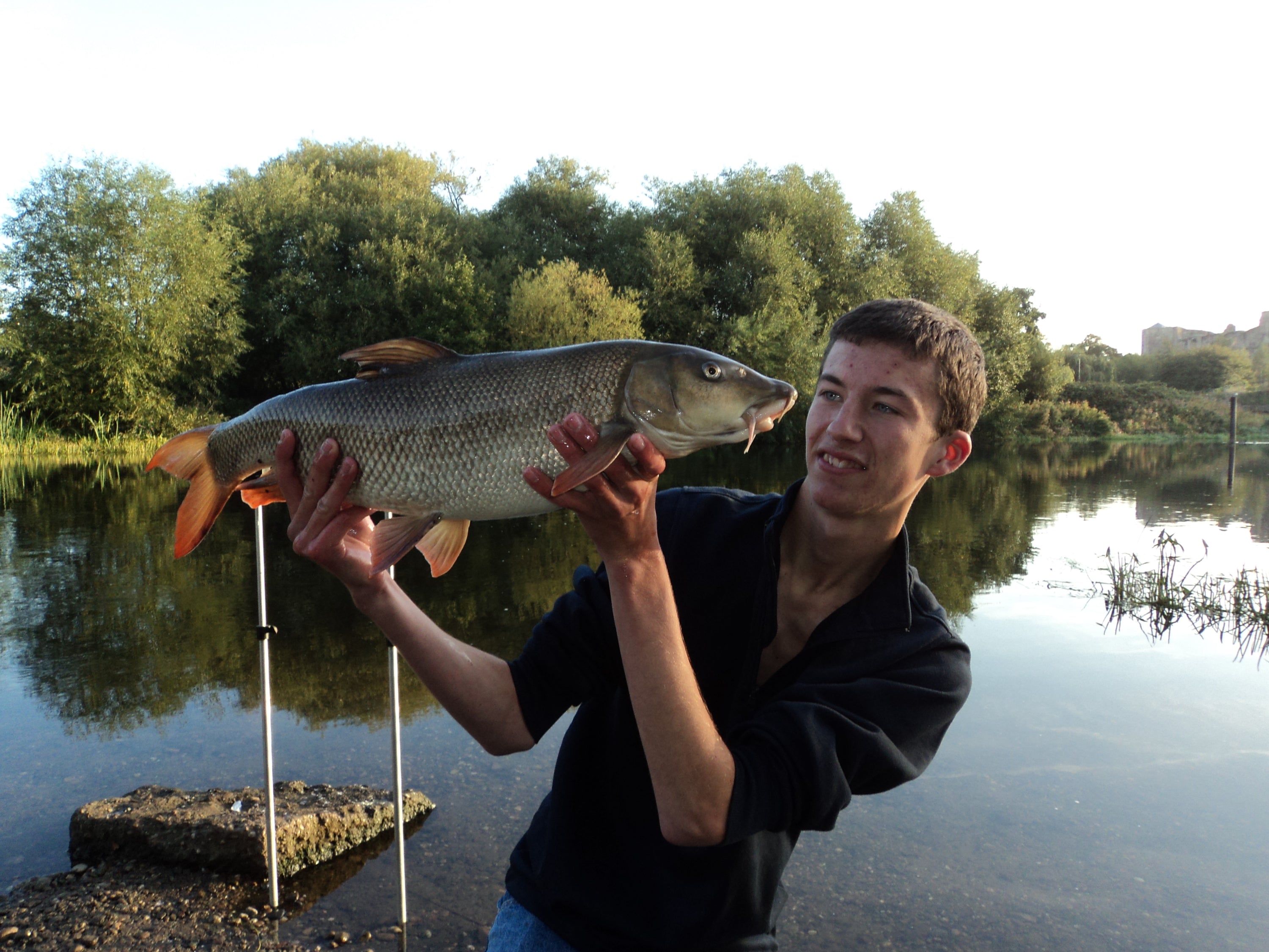 Liam with a Barbel caught on the River Trent at Bob's Island