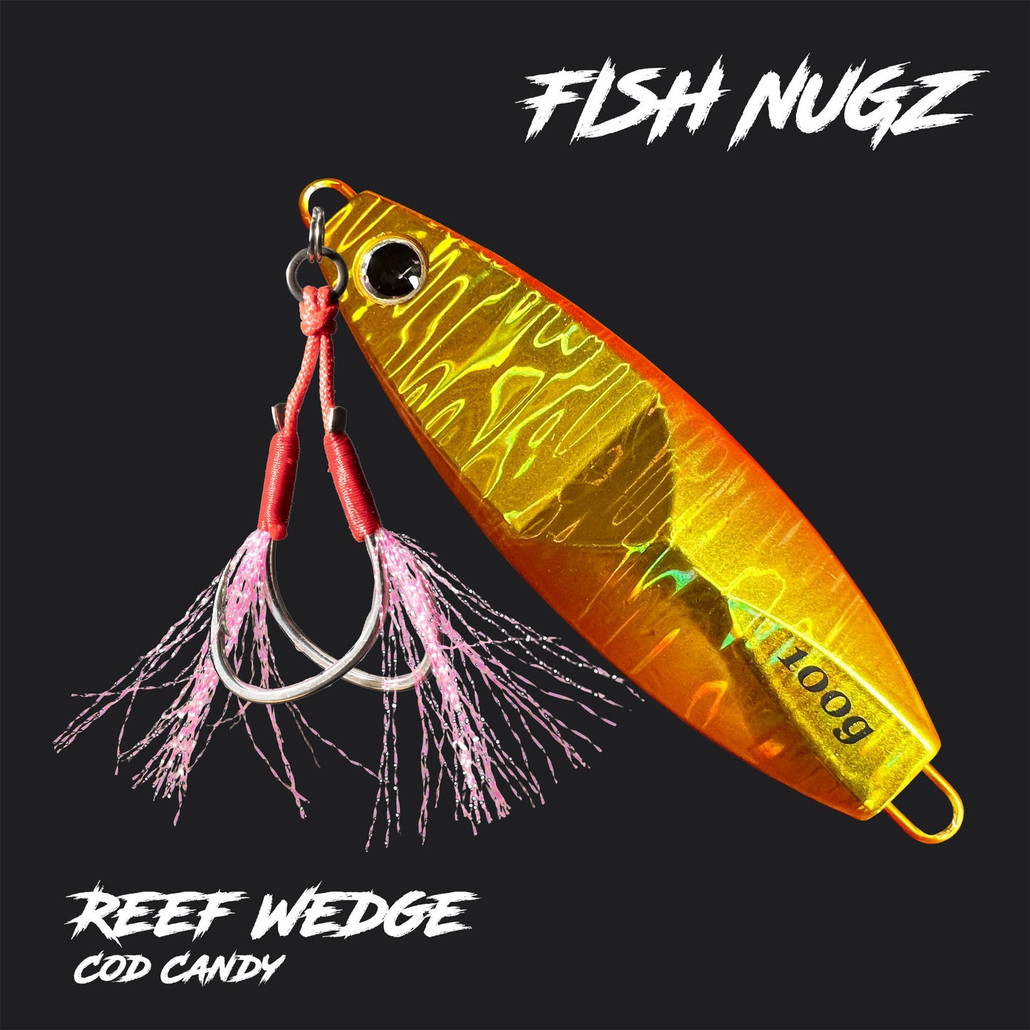 Fish Nugz Reef Wedge Slow Jig in Cod Candy Colour