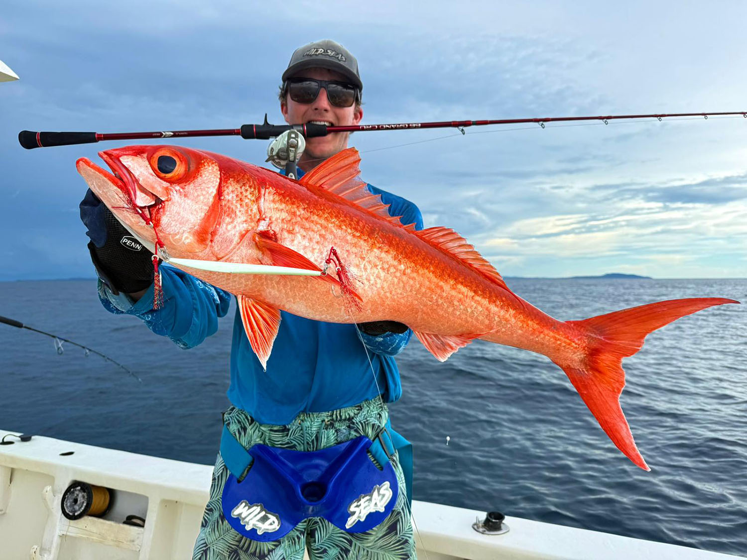 Ruby Snapper caught speed jigging the Fish Nugz Abyss jig in Madagascar