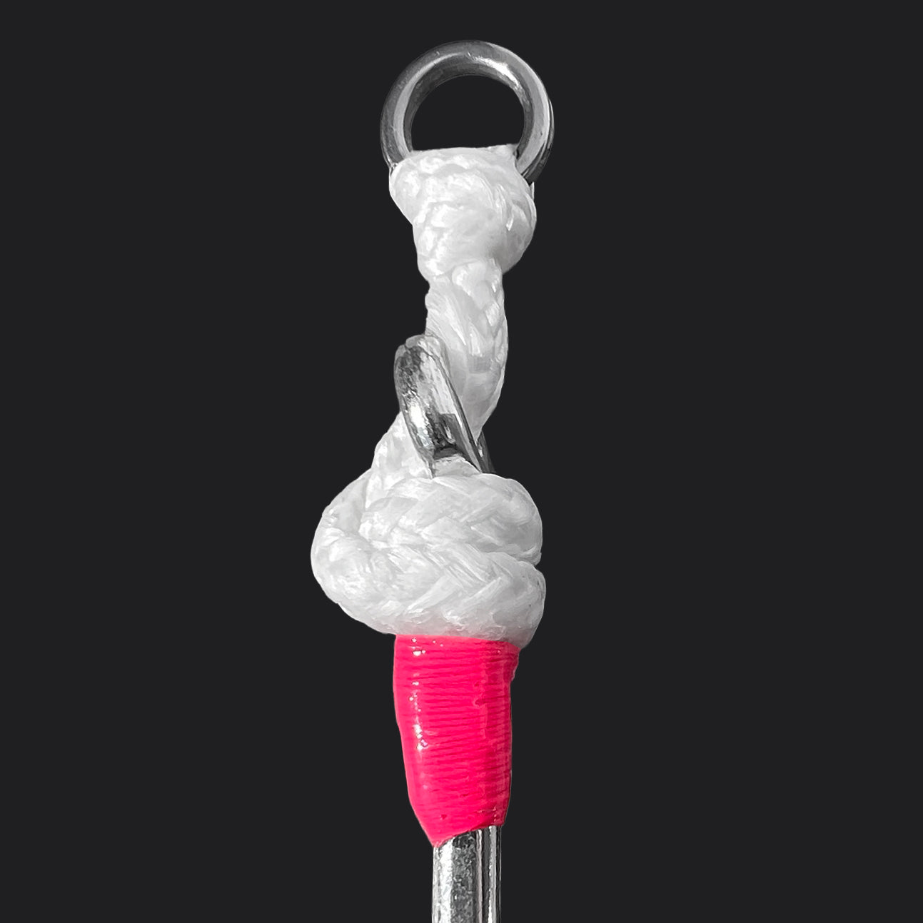 Heavy duty assist cord rigging on the Fish Nugz Topwater Haulin Assist Hooks