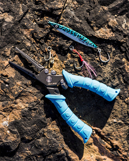Wild Seas Super Grip Pliers with a fishing jig