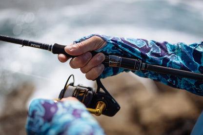 Thumb Holes on the arms of the Wild Seas Performance UV Fishing Hoodie