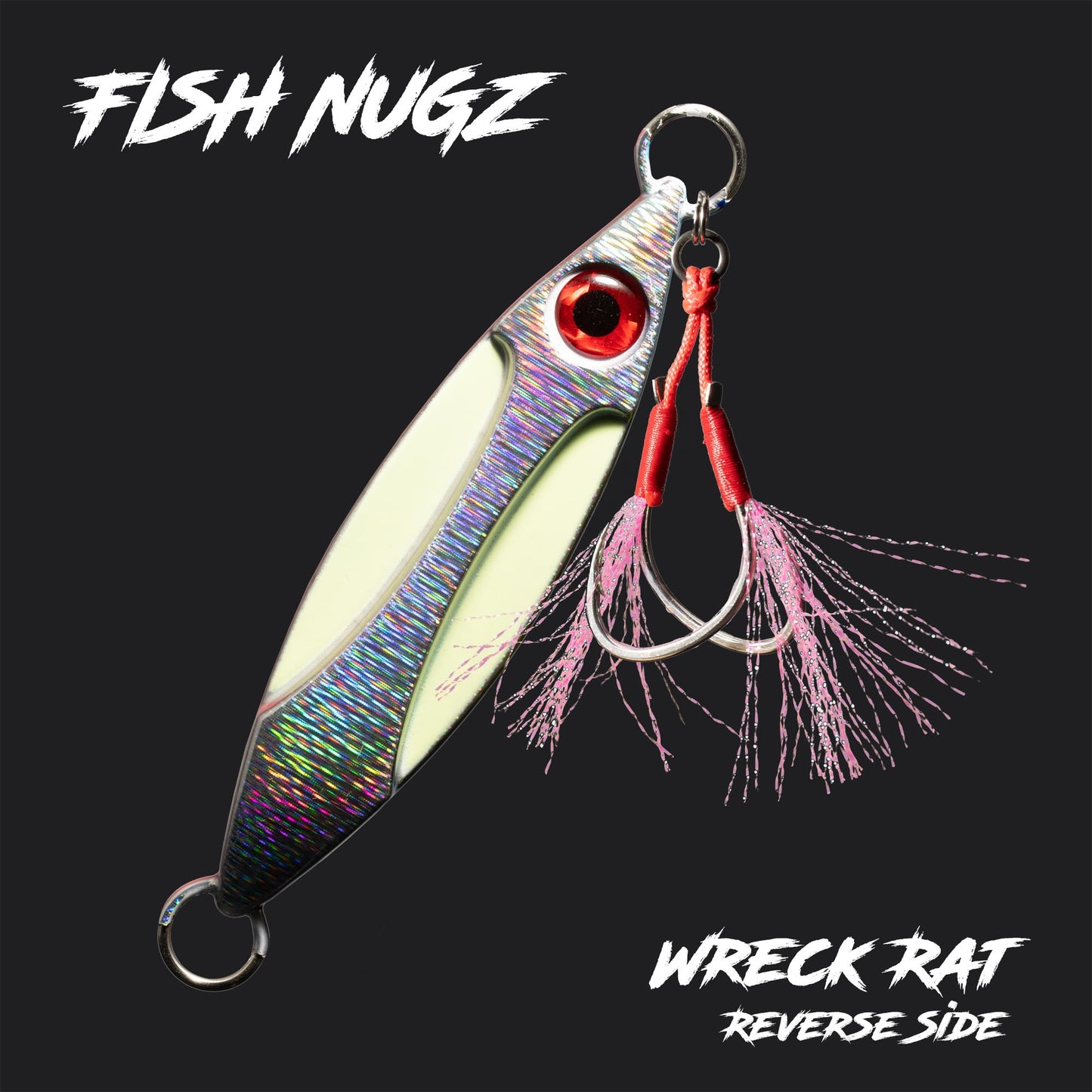 Fish Nugz Wreck Rat Slow Jig - Glowing Reverse Side