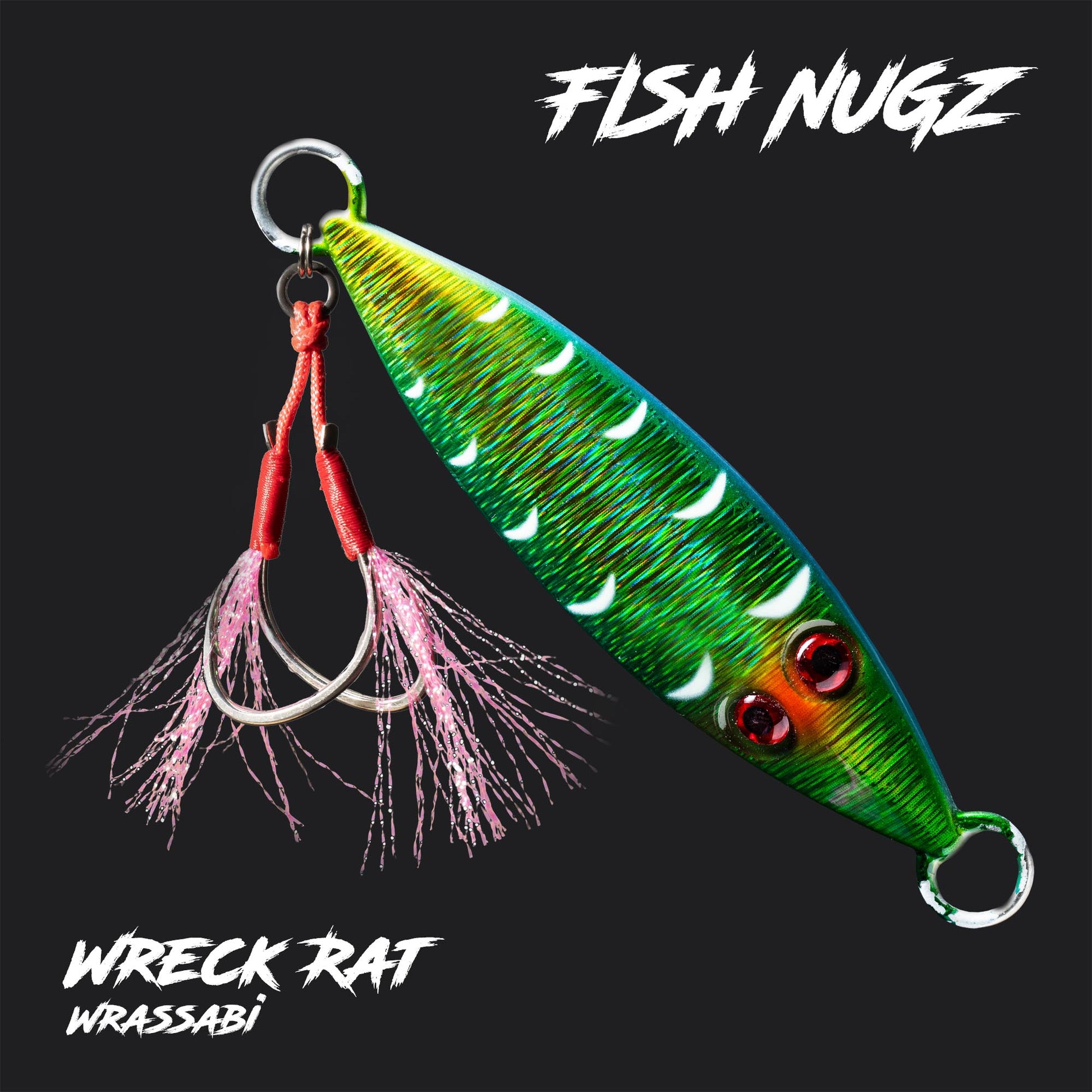 Fish Nugz Wreck Rat Slow Jig in Wrassabi Colour