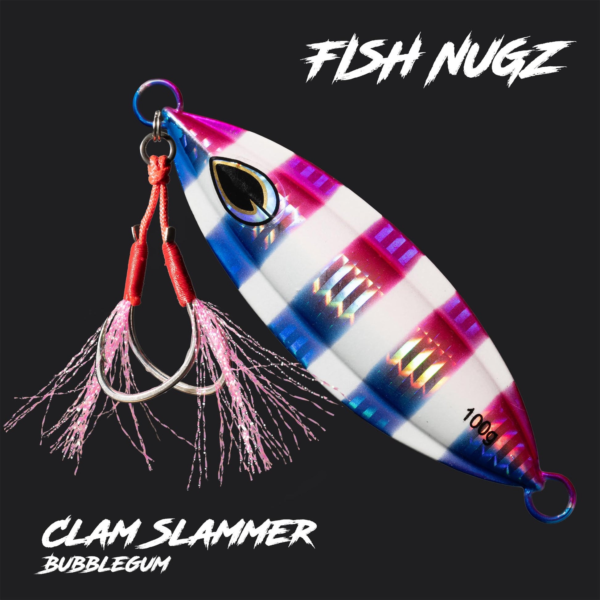 Fish Nugz Clam Slammer Slow Jig in Bubblegum Colour