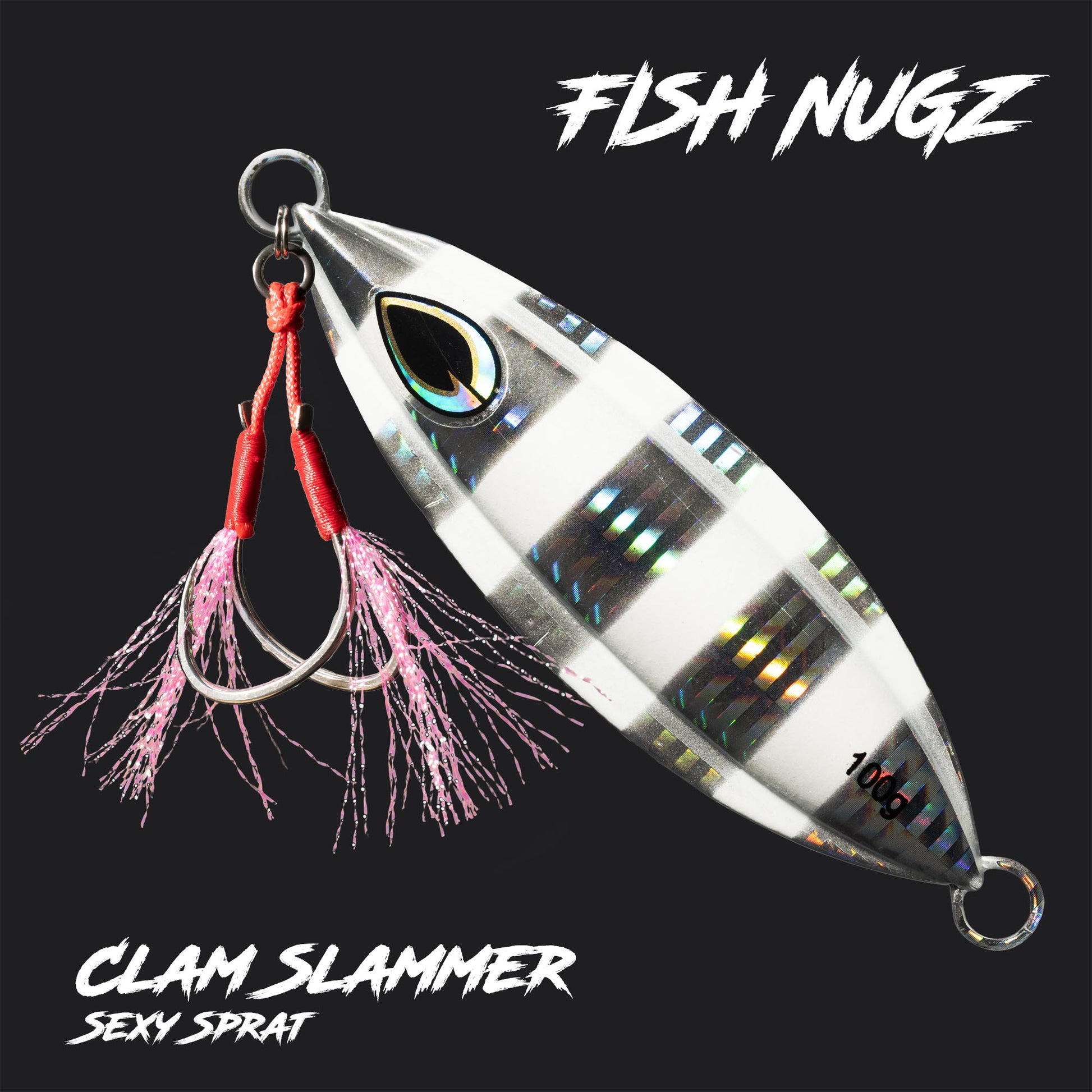 Fish Nugz Clam Slammer Slow Jig in Sexy Sprat Colour