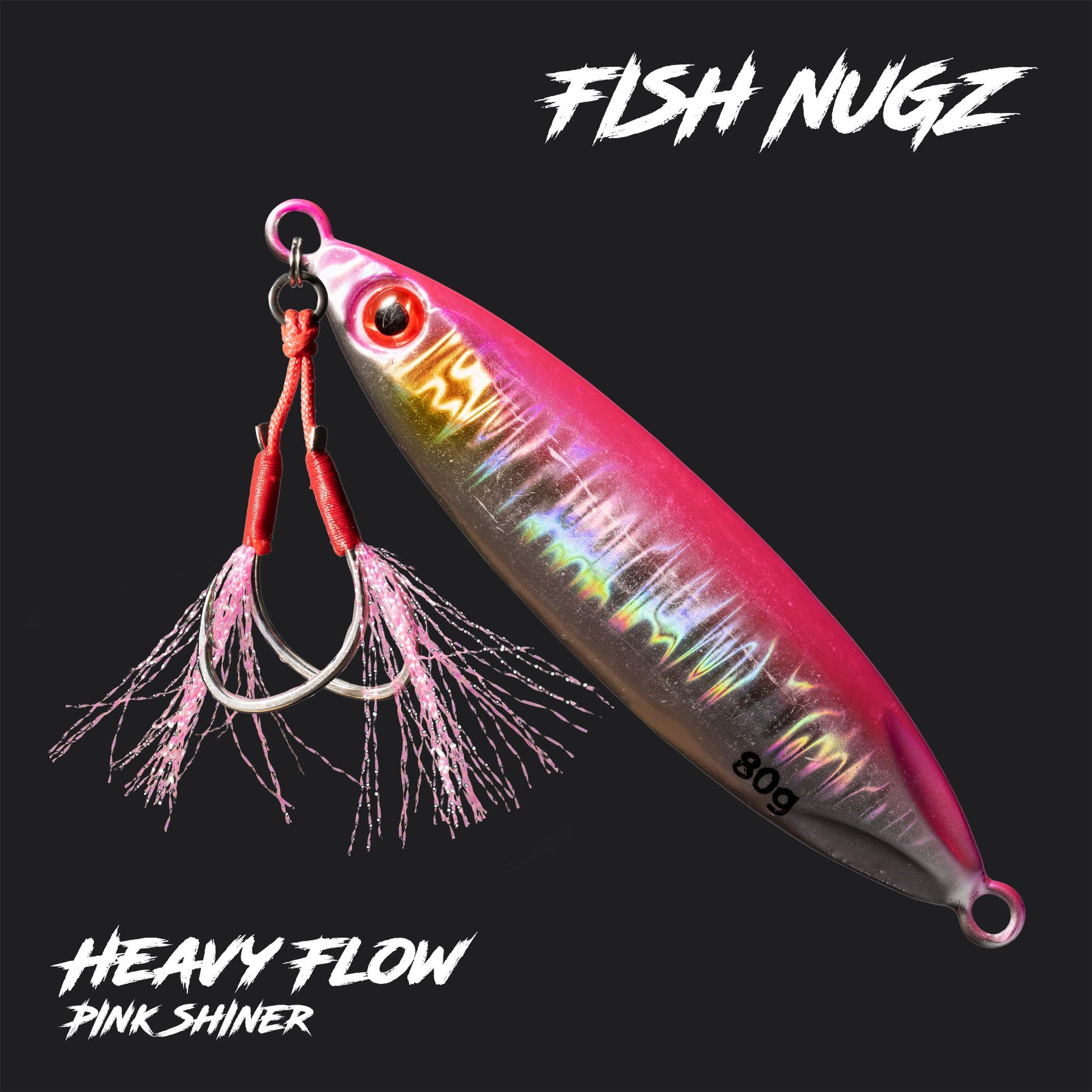 Fish Nugz Heavy Flow Slow Jig in Pink Shiner Colour