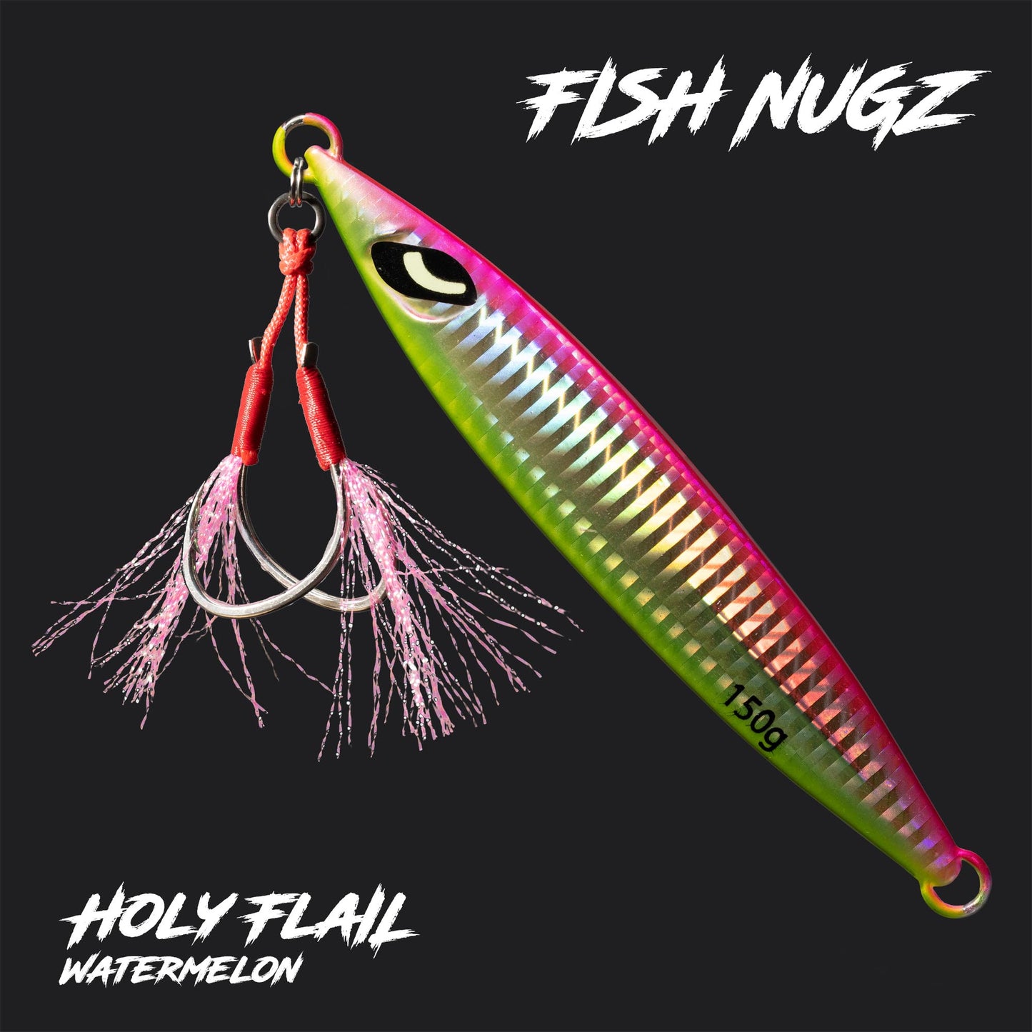 Fish Nugz Holy Flail Jig in Watermelon Colour